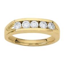 Mens 5 diamond wedding band