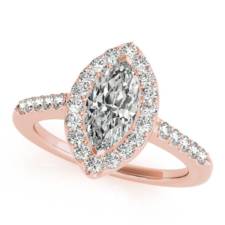 Marquise halo diamond engagement ring