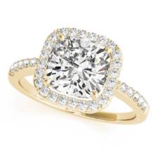 cushion diamond halo engagement ring